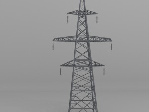 column power lines 3D Model