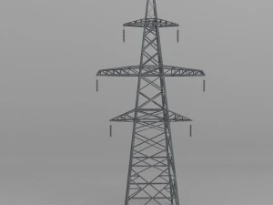 linee elettriche a colonna Modello 3D