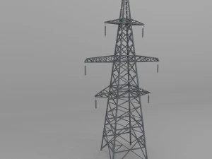 column power lines 3D Model