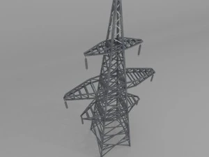 column power lines 3D Model