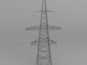 column power lines 3Dモデル