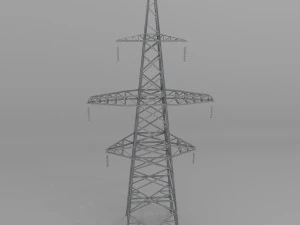 column power lines 3D Model