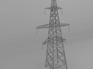 column power lines 3D Model