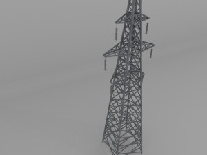 column power lines Modello 3D