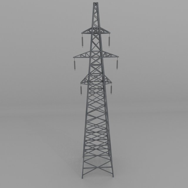 column power lines Modello 3D .c4d .max .obj .3ds .fbx .stl .blend 