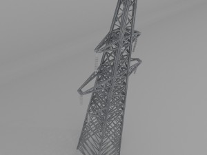column power lines Modello 3D