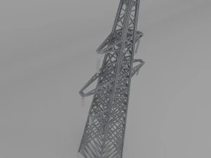 column power lines 3D Model