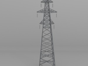 column power lines Modello 3D