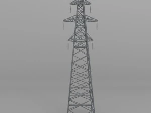 column power lines 3D Model