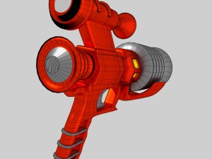 retrofuturistic raygun Model 3D