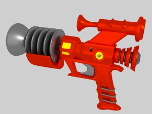 retrofuturistic raygun Model 3D
