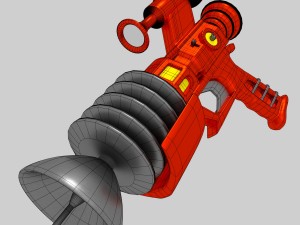 retrofuturistic raygun Model 3D
