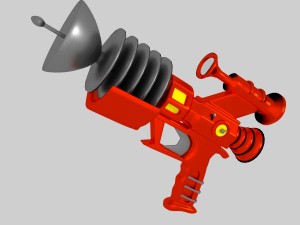 retrofuturistic raygun Model 3D