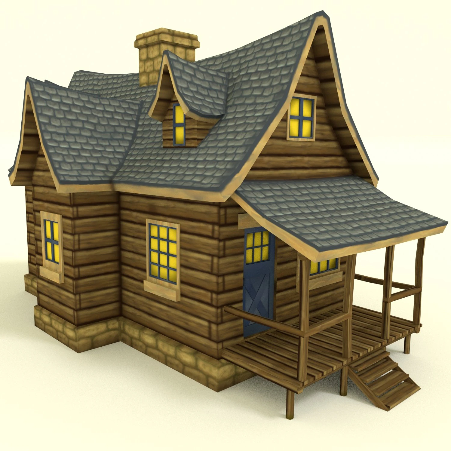 low poly rpg house 3D Model .c4d .max .obj .3ds .fbx .stl .blend 