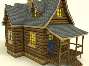 dom RPG o niskiej zawartości poli Model 3D