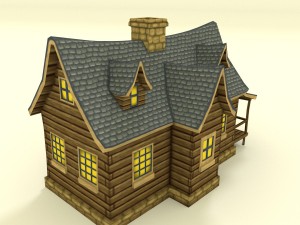 low poly rpg house Modèle 3D