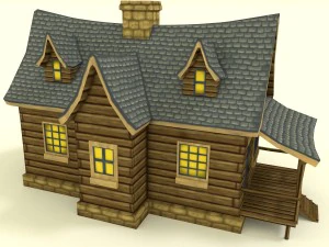 low poly rpg house 3D Model