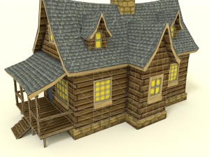 low poly rpg house Modèle 3D