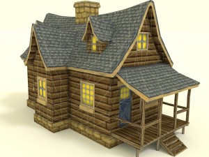 low poly rpg house Modèle 3D