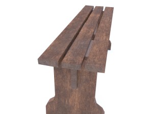 wooden bench Modelo 3D