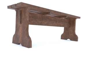 wooden bench Modelo 3D