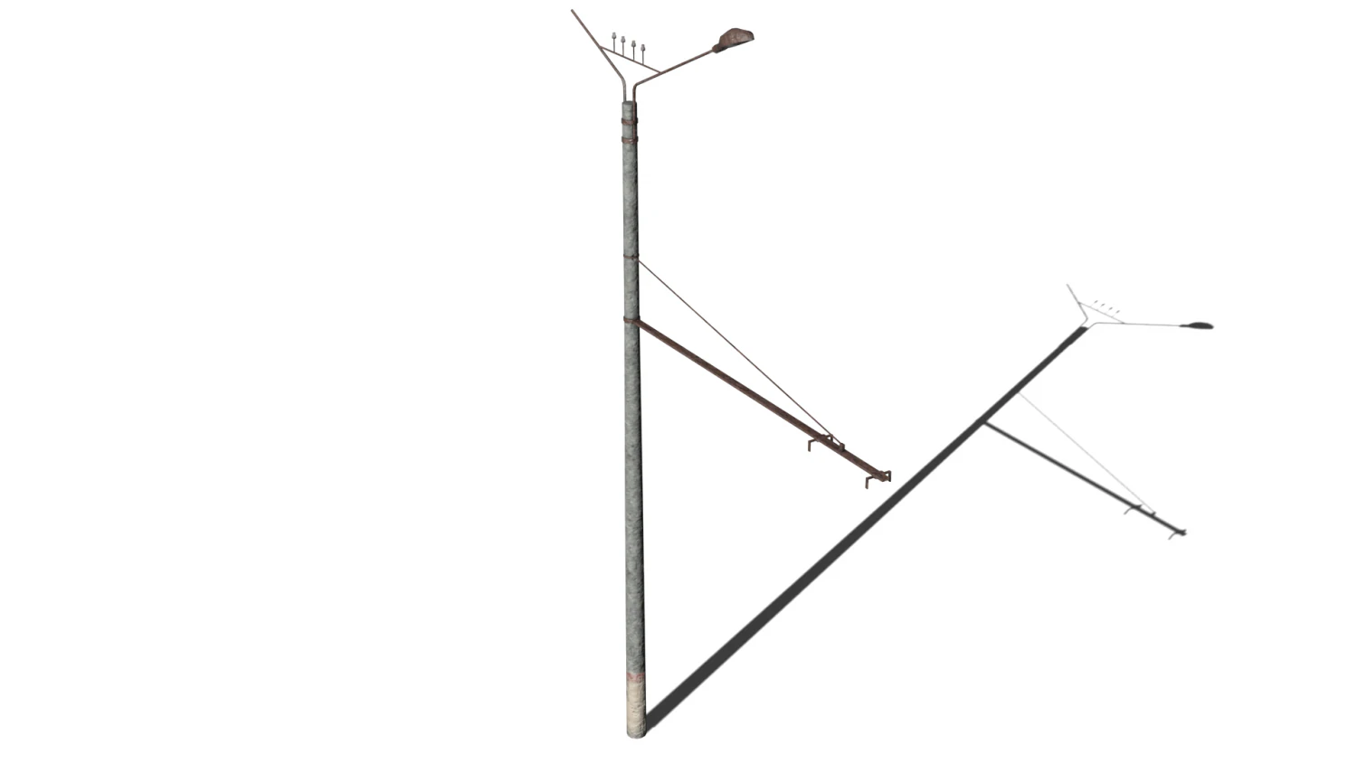 old rusty trolleybus power line low-poly pbr model 3D Model .c4d .max .obj .3ds .fbx .stl .blend 