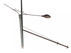 old rusty trolleybus power line low-poly pbr model 3D 모델