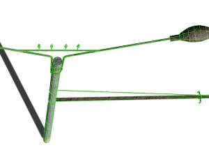 old rusty trolleybus power line low-poly pbr model 3D Model