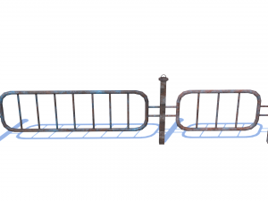old rusty fence low-poly pbr model 3D Model