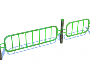 old rusty fence low-poly pbr model 3D Model