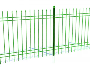 old rusty fence low-poly pbr model 3D Model