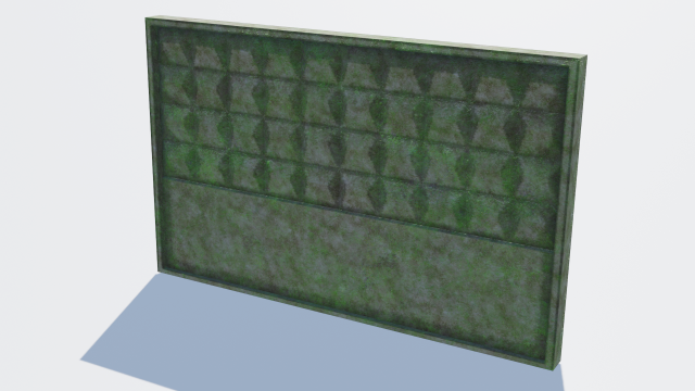 old concrete fence low-poly pbr model 3D मॉडल .c4d .max .obj .3ds .fbx .stl .blend 