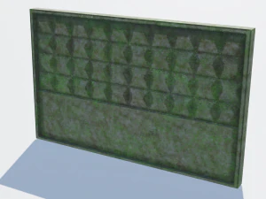 старий бетонний паркан низькополігональна pbr модель 3D Модель