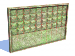 old concrete fence low-poly pbr model 3D मॉडल