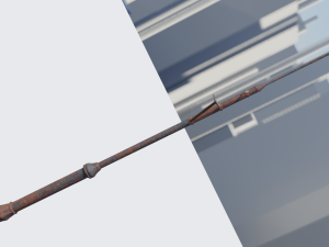 old rusty street lamp low-poly pbr model Modelo 3D