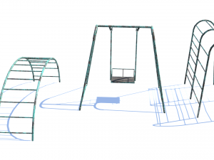 old rusty playground low-poly pbr model 3D-Modell