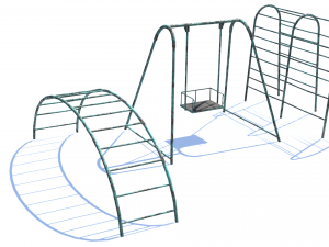 old rusty playground low-poly pbr model 3D-Modell