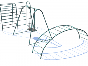 old rusty playground low-poly pbr model 3D-Modell
