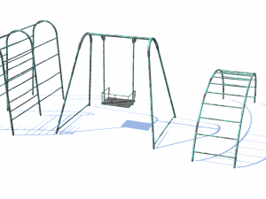 old rusty playground low-poly pbr model 3D-Modell