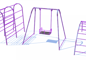 old rusty playground low-poly pbr model 3D-Modell
