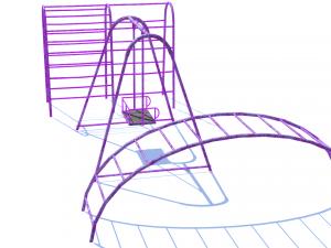 old rusty playground low-poly pbr model 3D-Modell