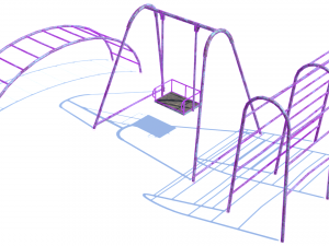 old rusty playground low-poly pbr model 3D-Modell