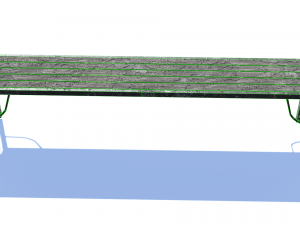 old rusty bench low-poly pbr model 3D 모델
