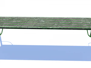 old rusty bench low-poly pbr model 3D Model