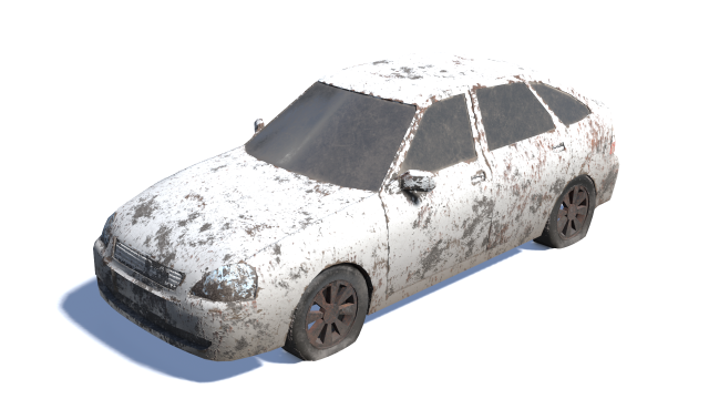broken rusty car pbr 3d-model Modelo 3D .c4d .max .obj .3ds .fbx .stl .blend 