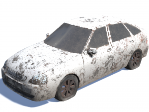 broken rusty car pbr 3d-model Modèle 3D