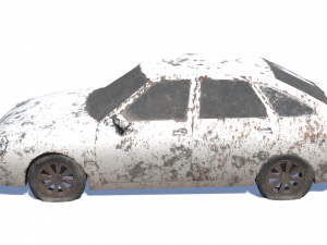 broken rusty car pbr 3d-model Modelo 3D