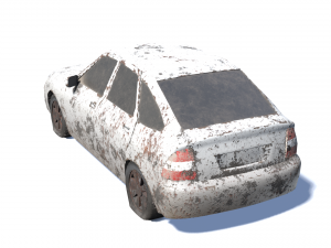 broken rusty car pbr 3d-model Modelo 3D