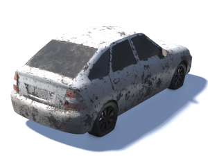 broken rusty car pbr 3d-model Modelo 3D