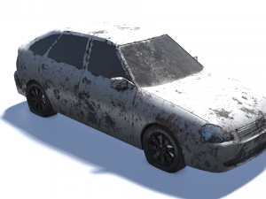 broken rusty car pbr 3d-model Modelo 3D